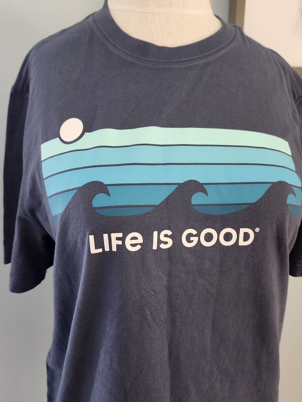 Life Is Good Men's Short Sleeve Tee - Heathered Blue